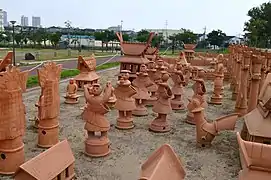 Haniwa-Gruppe (Nachbildungen)
