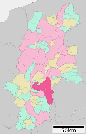 Lage Inas in der Präfektur