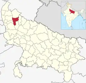 Positionskarte des Distrikts Amroha