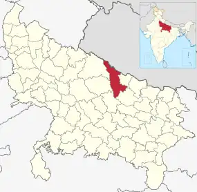 Positionskarte des Distrikts Bahraich
