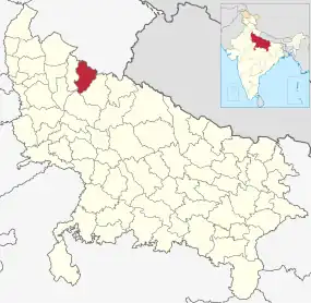 Positionskarte des Distrikts Rampur