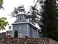 Lielindrica (Gemeinde Kalnieši/Bezirk Krāslava) Kirche Johannes des Täufers, die älteste Holzkirche in Lettland von 1698