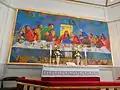 Innenraum der Kirche von Haldórsvík.