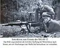 MG 08/15, korrekte Stellung der Mittelstütze
