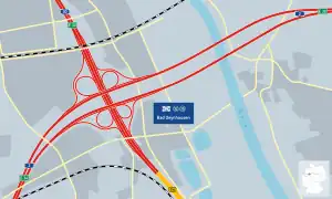 Übersichtskarte Autobahnkreuz Bad Oeynhausen