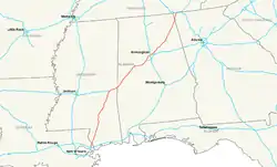 Streckenverlauf der Interstate 59