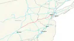Streckenverlauf der Interstate 78