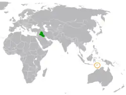 Lage von Irak und Osttimor
