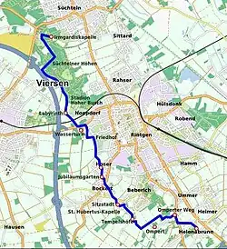 Karte des Wanderweges
