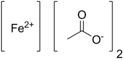 Strukturformel von Eisen(II)-acetat