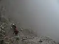 Im ersten Teil des Klettersteigs