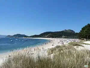 Playa de Rodas von Norden aus gesehen.