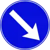 214  Vorgeschriebene Vorbeifahrt – rechts vorbei