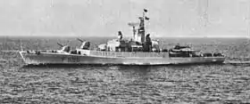 Die Luigi Rizzo (F596) unterwegs, zirka 1962