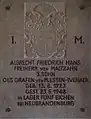 Erinnerungstafel Albrecht Friedrich Hans Freiherr von Maltzahn (1923–1948)