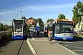 Linie 3 der Straßenbahn Leipzig in Knautkleeberg