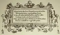 Lateinisches Widmungsgedicht.