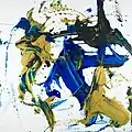 Jacky 009, Fingerfarben auf Leinwand, 60 × 60, 2022