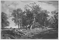 Charles Hoguet: Waldige Gegend, 1854
