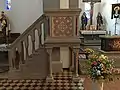 Kanzel mit Original­bemalung aus dem Jahre 1896