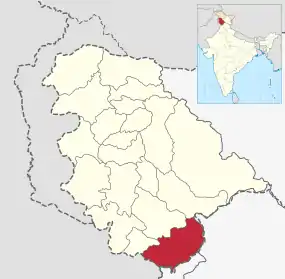 Positionskarte des Distrikts Kathua