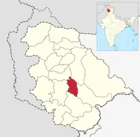Positionskarte des Distrikts Ramban