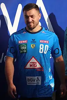 Jannik Kohlbacher bei der Saisoneröffnung der Rhein-Neckar Löwen