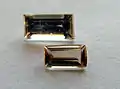 schwach gelblichbräunliche Jeremejewite, 1,97 ct und 0,84 ct, aus Mogok, Myanmar