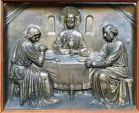 Jesus bricht das Brot mit den Emmausjüngern