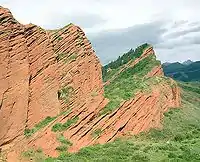 Felsen Sieben Bullen nahe Dscheti-Ögüs