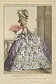 Junge Edeldame mit Pouf, aus dem Cahier des Costumes français, 1778