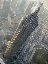 Jin Mao Turm vom SWFC aus gesehen