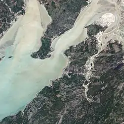 Satellitenbild der Gegend um Joggins