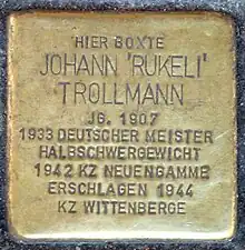 Stolperstein für Johann Trollmann in Hamburg
