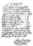 Johann Christoph Egedacher: Kostenvoranschlag für eine Orgel für Maria Kirchental, 1716, mit Fremdwörtern in lateinischer Schrift