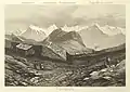 Historisches Panorama, um 1870. Radierung von Heinrich Müller