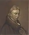 Selbstbildnis mit Brille und Pelzkragen, 1837