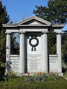 Johann Jakob Schuster-Burckhardt (1838–1901). Familien Grab auf dem Friedhof Wolfgottesacker, Basel