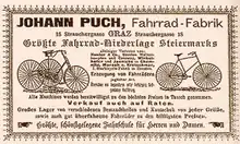 Werbeanzeige aus dem Jahr 1889