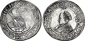 Kurfürst Johann und Herzog Georg (1525–1530), Guldengroschen o.&nbsp;J.