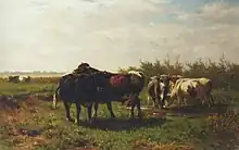Johannes Hubertus Leonardus de Haas: Rinder auf einer Wiese (1869)