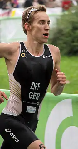 Jonathan Zipf beim Großen Finale derITU-Weltmeisterschaftsserie in Budapest, 2010