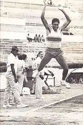 José Quiñaliza schied mit 15,86&nbsp;m&nbsp;aus