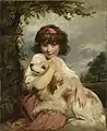 Joshua Reynolds:Mädchen mit ihrem Hund, 1780