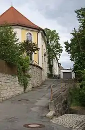 Judengasse mit Synagoge von Südwesten