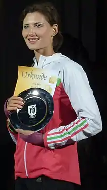 Julija PidluschnajaRang neun mit 6,57&nbsp;m