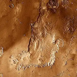 Juventae Chasma auf einem Mosaic verschiedener Aufnahmen von THEMIS.