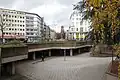 Der Fußgängerverkehr zwischen Eigelstein und Neusser Straße wurde unterirdisch mit Rolltreppen geführt.