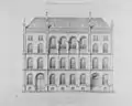 Julius Carl Raschdorff, Gymnasium an der Apostelkirche (Stahlstich, 1861)