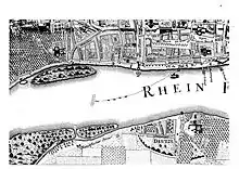 Kölner Stadtplan von 1752 – Das Werthchen auf Johann Valentin Reinhardts Stadtansicht von 1752